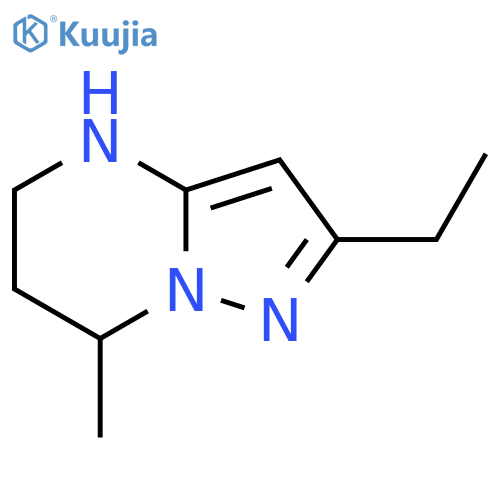 2-ethyl-7-methyl-4H,5H,6H,7H-pyrazolo1,5-apyrimidine structure