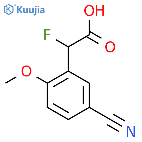 2-(5-Cyano-2-methoxyphenyl)-2-fluoroacetic acid structure