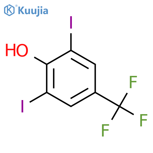 2,6-diiodo-4-(trifluoromethyl)phenol structure
