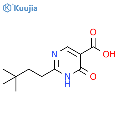 5-Pyrimidinecarboxylic acid, 2-(3,3-dimethylbutyl)-1,6-dihydro-6-oxo- structure