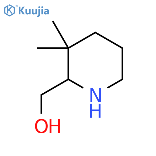 (3,3-Dimethylpiperidin-2-yl)methanol structure
