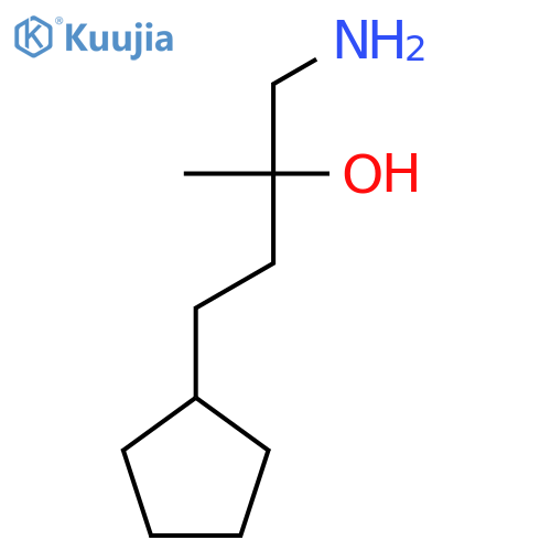 1-Amino-4-cyclopentyl-2-methylbutan-2-ol structure