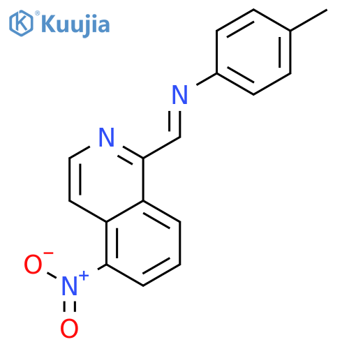 Benzenamine, 4-methyl-N-[(5-nitro-1-isoquinolinyl)methylene]- structure