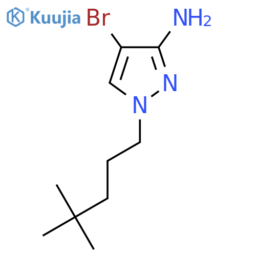 4-bromo-1-(4,4-dimethylpentyl)-1H-pyrazol-3-amine structure