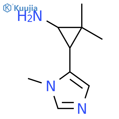 2,2-dimethyl-3-(1-methyl-1H-imidazol-5-yl)cyclopropan-1-amine structure