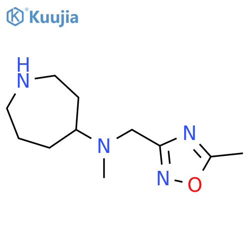 N-methyl-N-[(5-methyl-1,2,4-oxadiazol-3-yl)methyl]azepan-4-amine structure