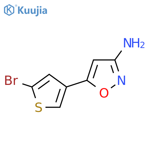 5-(5-bromothiophen-3-yl)-1,2-oxazol-3-amine structure