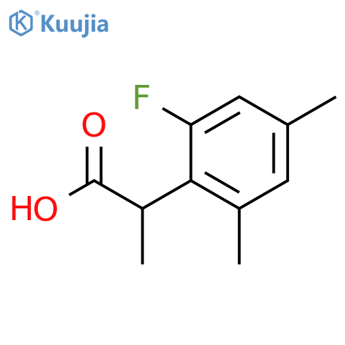 2-(2-Fluoro-4,6-dimethylphenyl)propanoic acid structure