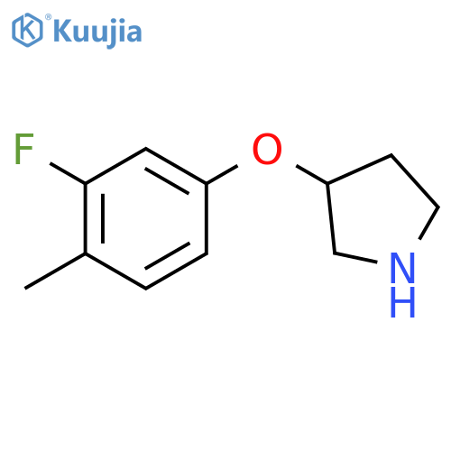 3-(3-fluoro-4-methylphenoxy)pyrrolidine structure