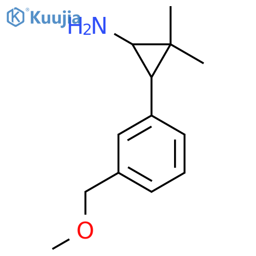3-[3-(Methoxymethyl)phenyl]-2,2-dimethylcyclopropan-1-amine structure
