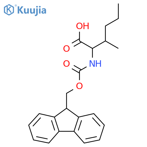 2-({[(9H-fluoren-9-yl)methoxy]carbonyl}amino)-3-methylhexanoic acid structure