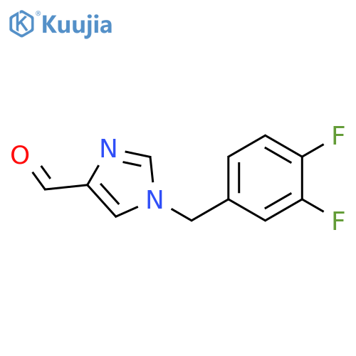 1-(3,4-difluorobenzyl)-1H-imidazole-4-carbaldehyde structure
