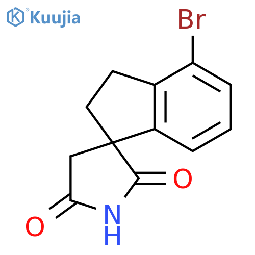 4-bromo-2,3-dihydrospiroindene-1,3'-pyrrolidine-2',5'-dione structure