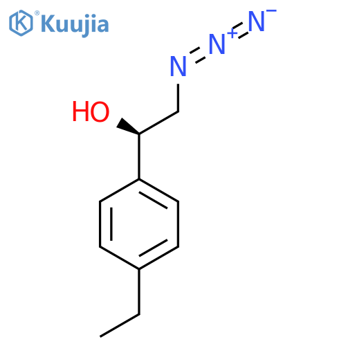 (1R)-2-azido-1-(4-ethylphenyl)ethan-1-ol structure