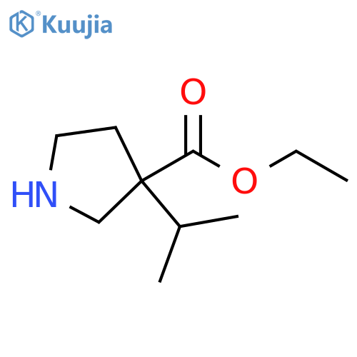 ethyl 3-(propan-2-yl)pyrrolidine-3-carboxylate structure