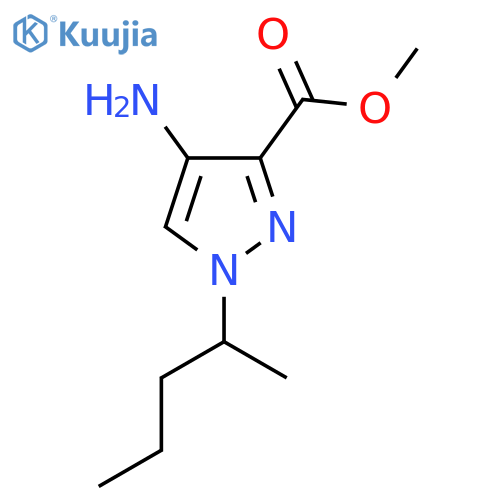 methyl 4-amino-1-(pentan-2-yl)-1H-pyrazole-3-carboxylate structure