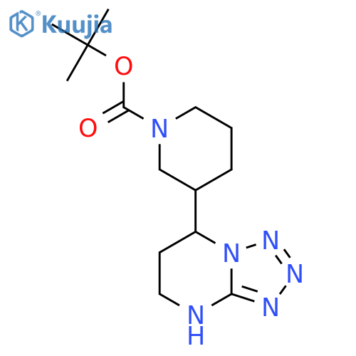 tert-butyl 3-{4H,5H,6H,7H-1,2,3,4tetrazolo1,5-apyrimidin-7-yl}piperidine-1-carboxylate structure