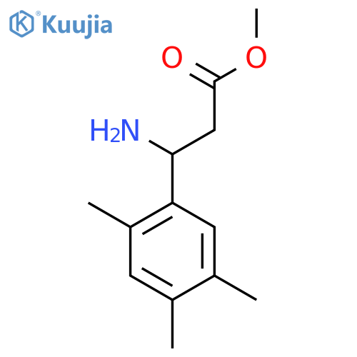 Methyl 3-amino-3-(2,4,5-trimethylphenyl)propanoate structure