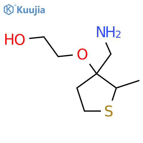 2-{3-(aminomethyl)-2-methylthiolan-3-yloxy}ethan-1-ol structure