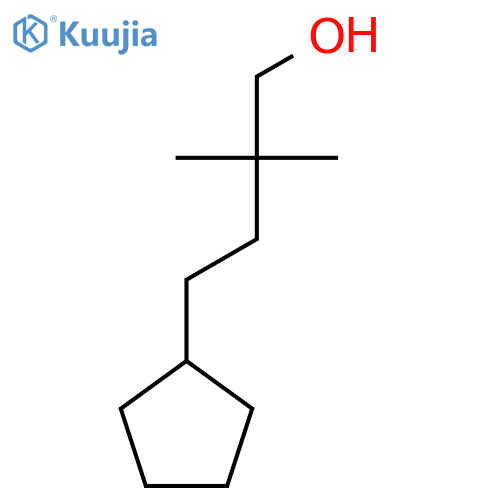 4-cyclopentyl-2,2-dimethylbutan-1-ol structure