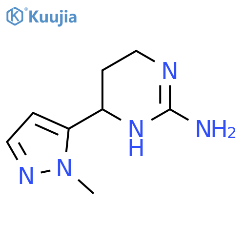 6-(1-Methyl-1H-pyrazol-5-yl)-1,4,5,6-tetrahydropyrimidin-2-amine structure