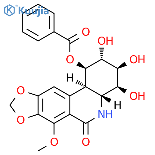 [1,3]Dioxolo[4,5-j]phenanthridin-6(2H)-one, 1-(benzoyloxy)-1,3,4,4a,5,11b-hexahydro-2,3,4-trihydroxy-7-methoxy-, [1R-(1α,2β,3α,4α,4aα,11bβ)]- structure