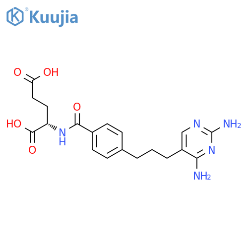 L-Glutamic acid,N-[4-[3-(2,4-diamino-5-pyrimidinyl)propyl]benzoyl]- structure