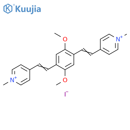 Pyridinium,4,4'-[(2,5-dimethoxy-1,4-phenylene)di-2,1-ethenediyl]bis[1-methyl-,diiodide structure