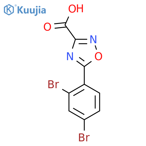 5-(2,4-dibromophenyl)-1,2,4-oxadiazole-3-carboxylic acid structure