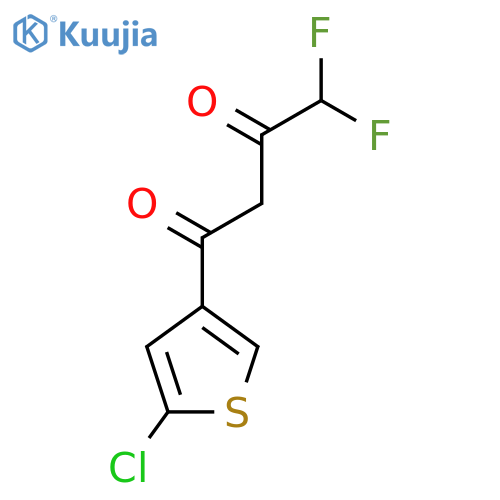 1-(5-chlorothiophen-3-yl)-4,4-difluorobutane-1,3-dione structure