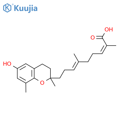 2,6-Nonadienoic acid,9-(3,4-dihydro-6-hydroxy-2,8-dimethyl-2H-1-benzopyran-2-yl)-2,6-dimethyl-,(2Z,6E)-(+)- structure