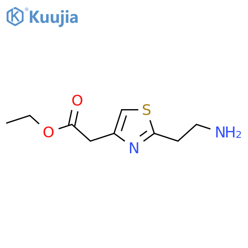 Ethyl 2-[2-(2-aminoethyl)-1,3-thiazol-4-yl]acetate structure