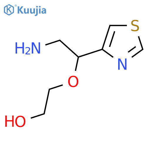 2-2-amino-1-(1,3-thiazol-4-yl)ethoxyethan-1-ol structure