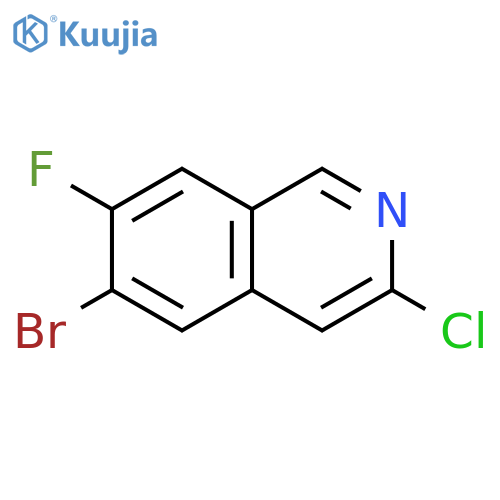 6-bromo-3-chloro-7-fluoro-isoquinoline structure