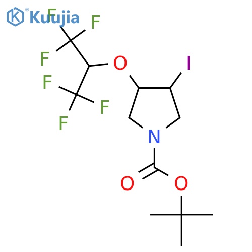 tert-butyl 3-(1,1,1,3,3,3-hexafluoropropan-2-yl)oxy-4-iodopyrrolidine-1-carboxylate structure