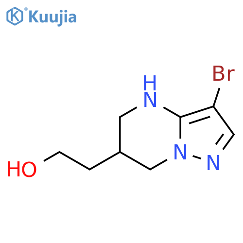 2-{3-bromo-4H,5H,6H,7H-pyrazolo1,5-apyrimidin-6-yl}ethan-1-ol structure