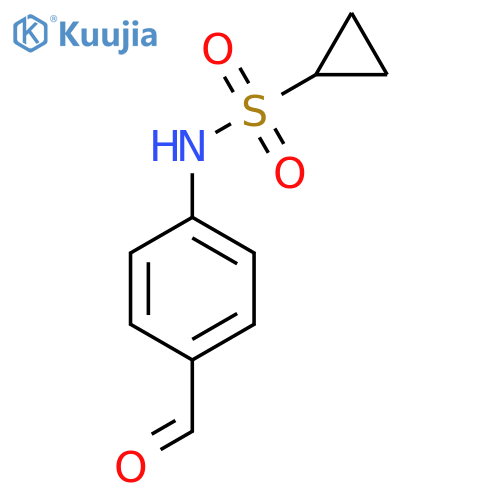 N-(4-formylphenyl)cyclopropanesulfonamide structure