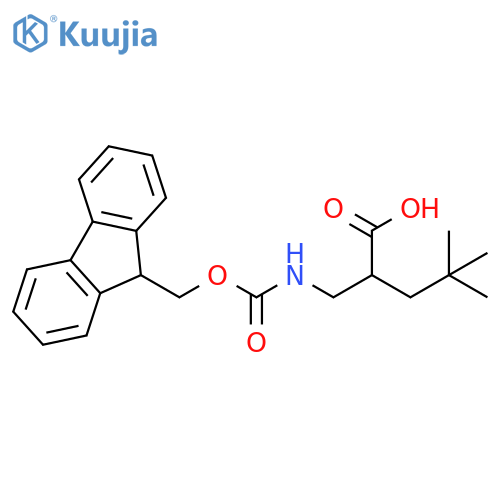 2-({(9H-fluoren-9-yl)methoxycarbonyl}amino)methyl-4,4-dimethylpentanoic acid structure
