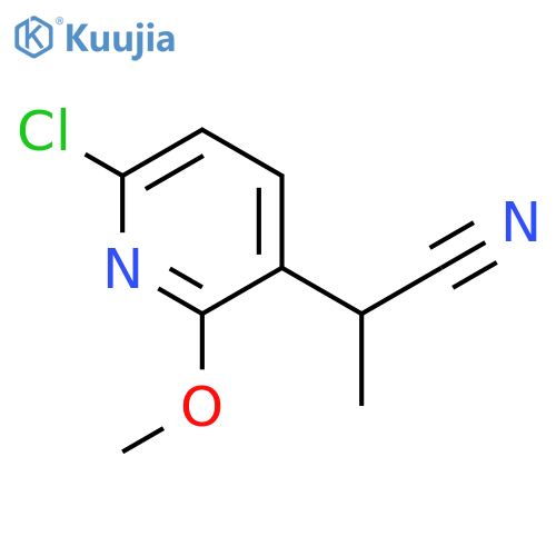 2-(6-Chloro-2-methoxypyridin-3-yl)propanenitrile structure
