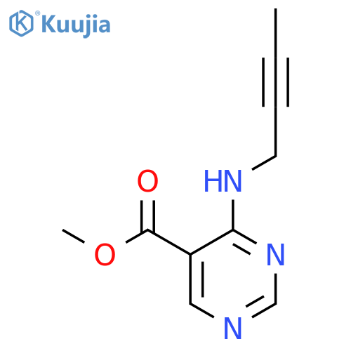 methyl 4-(but-2-yn-1-yl)aminopyrimidine-5-carboxylate structure