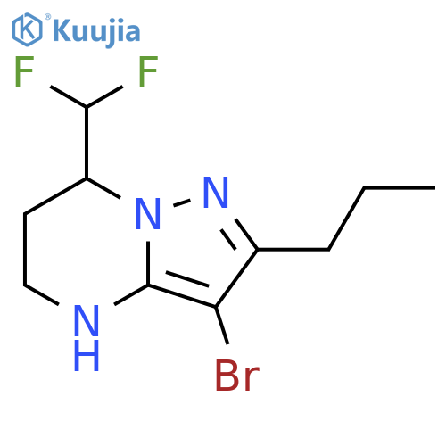 3-bromo-7-(difluoromethyl)-2-propyl-4H,5H,6H,7H-pyrazolo1,5-apyrimidine structure