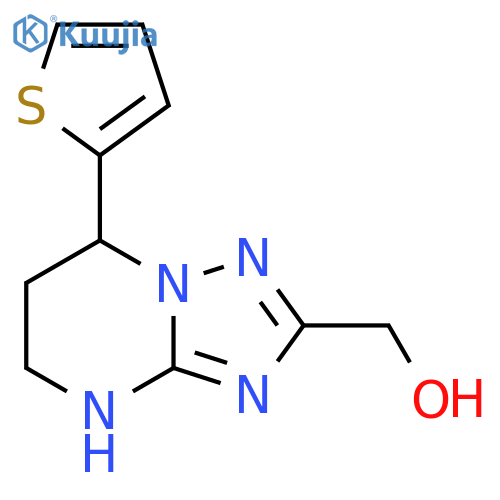 7-(thiophen-2-yl)-4H,5H,6H,7H-1,2,4triazolo1,5-apyrimidin-2-ylmethanol structure