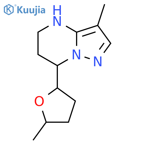 3-methyl-7-(5-methyloxolan-2-yl)-4H,5H,6H,7H-pyrazolo1,5-apyrimidine structure