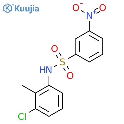 Benzenesulfonamide,N-(3-chloro-2-methylphenyl)-3-nitro- structure