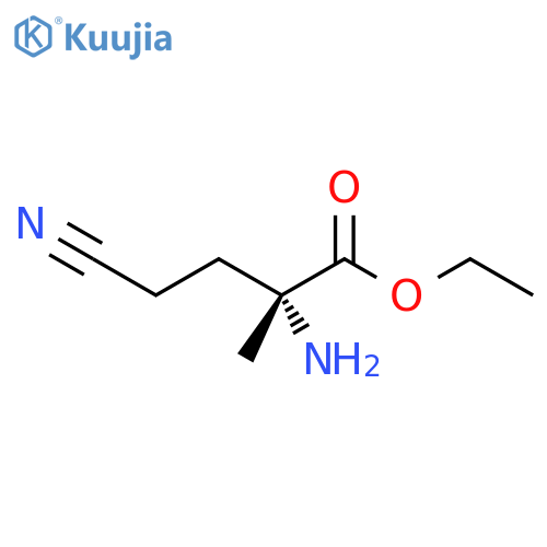 Isovaline, 4-cyano-,ethyl ester (9CI) structure