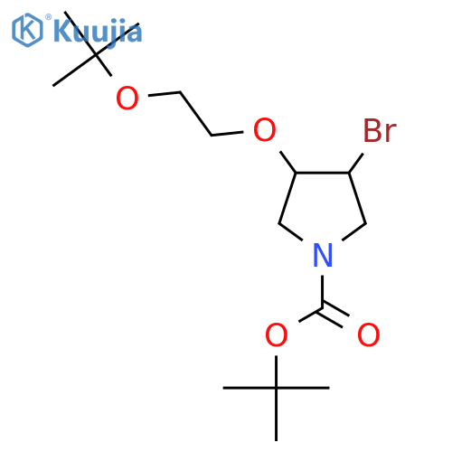 tert-butyl 3-bromo-4-2-(tert-butoxy)ethoxypyrrolidine-1-carboxylate structure