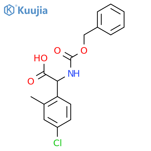 2-{(benzyloxy)carbonylamino}-2-(4-chloro-2-methylphenyl)acetic acid structure