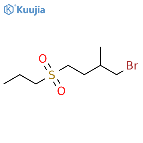 1-Bromo-2-methyl-4-(propane-1-sulfonyl)butane structure
