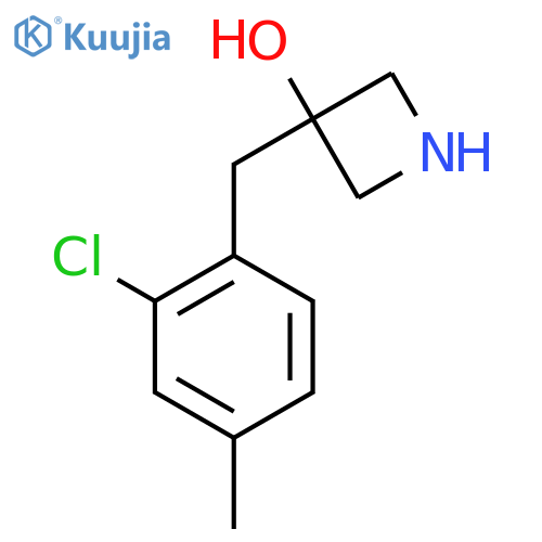3-(2-chloro-4-methylphenyl)methylazetidin-3-ol structure