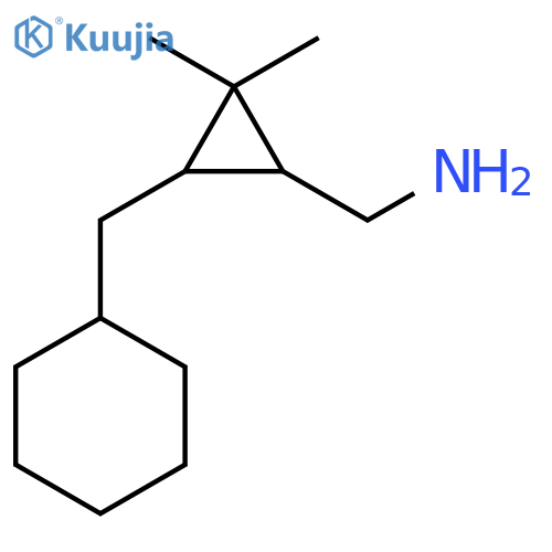 3-(cyclohexylmethyl)-2,2-dimethylcyclopropylmethanamine structure
